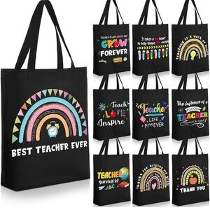 Black Teacher-Themed Shoulder Bag (Random 1pc)